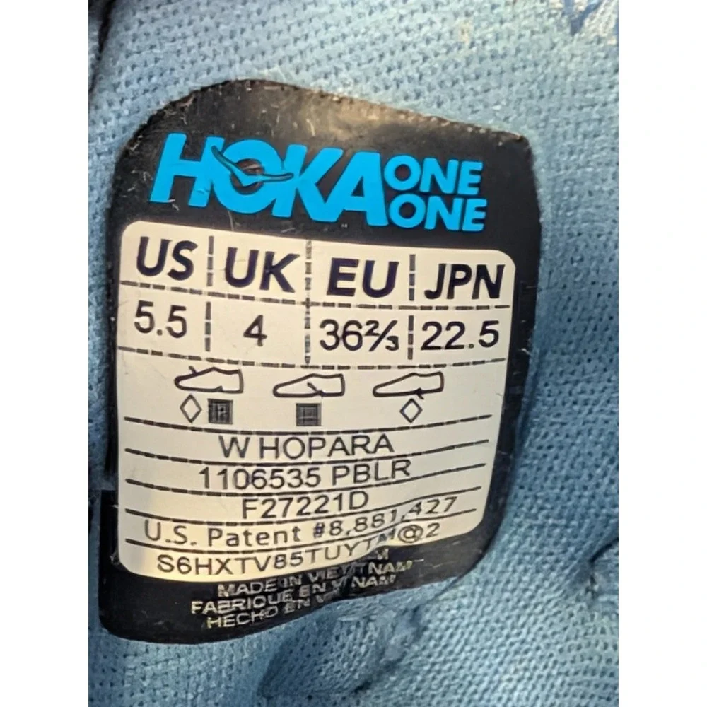 Hoka One One Hopara Women 5.5 Provincial Blue Hiking Mountain Sandals NWOB